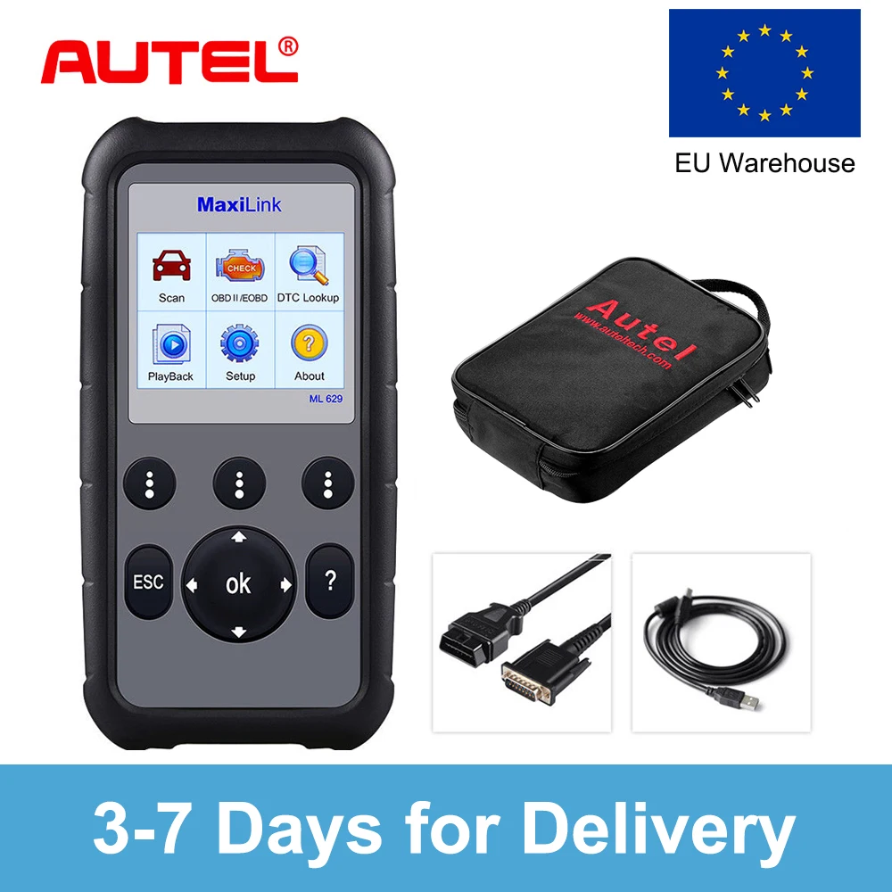 Autel MaxiLink ML629 OBD2 Scanner Car Diagnostic Tool Code Reader ABS SRS Engine Airbag Transmission Diagnostic Tool Scanner Autel MaxiLink ML629 OBD2 Scanner Car Diagnostic Tool Code Reader ABS SRS Engine Airbag Transmission Diagnostic Tool Scanner
