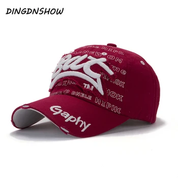 

[DINGDNSHOW] 2019 Brand Baseball Cap Snapbacks Hat Adult Cotton Summer Hat Letters Hip Hop Cap for Men and Women