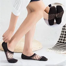 5 пар носков Для женщин летние дышащие прозрачные носки женские ультратонкие хлопковые короткие невидимые лодочки носки с украшением в виде кристаллов шелк заниженные носки