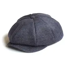 Зимний восьмиугольный Берет шерстяной вязанная хлопковая шапка для женщин и мужчин унисекс плоская кепка gorros Mujer invierno