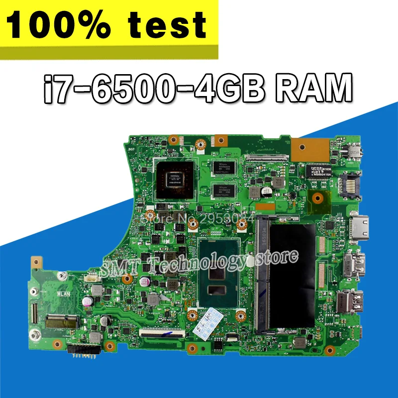 X556UJ اللوحة I7-6500U 4 GB RAM GT920/GT930 DDR3 فتحات ل ASUS X556U F556U A556U K556U اللوحة المحمول X556UJ اللوحة