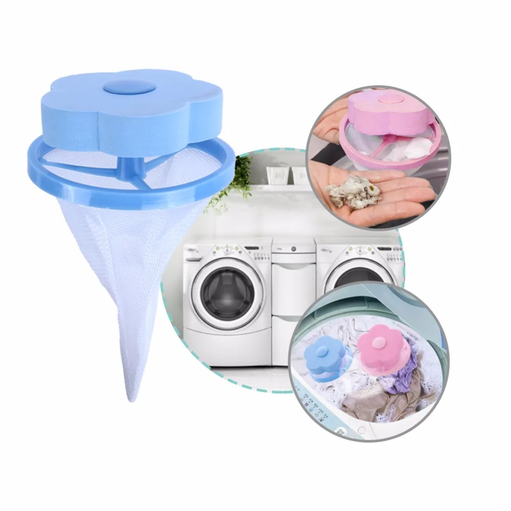 

Flower Shape Mesh Filter Bag Laundry Ball Floating Style Washing Machine Filtration Hair Removal Device House Cleaning Tools