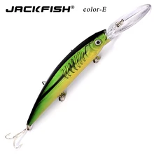 Jackfish modelo de ruído minnow isca de pesca 15cm/12g lifelike minnow isca swimbait água superior flutuante isca de peixe fundição