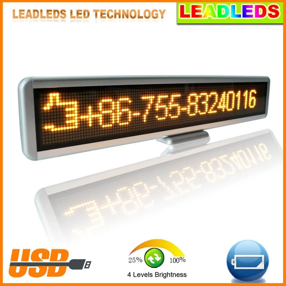 22x4,3 дюймов Автомобильный светодиодный экран дисплея Usb программируемая прокручиваемая светодиодная вывеска для автомобиля с 12 В