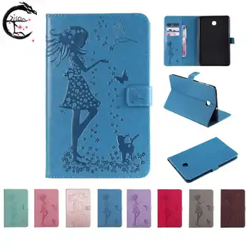 

Flip Cover For Samsung Galaxy Tab A T387 SM-T387 8" PU Leather Case Tablet Casing Holder Protective Cases Card Slots Covering