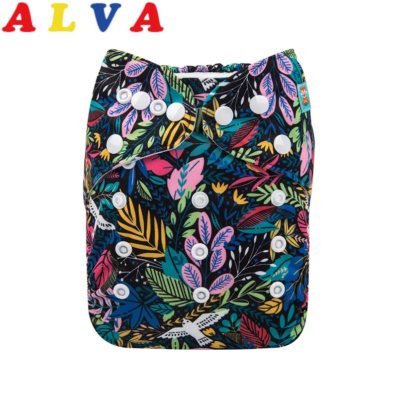 

New Arrival! 2019 ALVABABY Cloth Diaper Reusable Cloth Nappies with Microfiber Insert