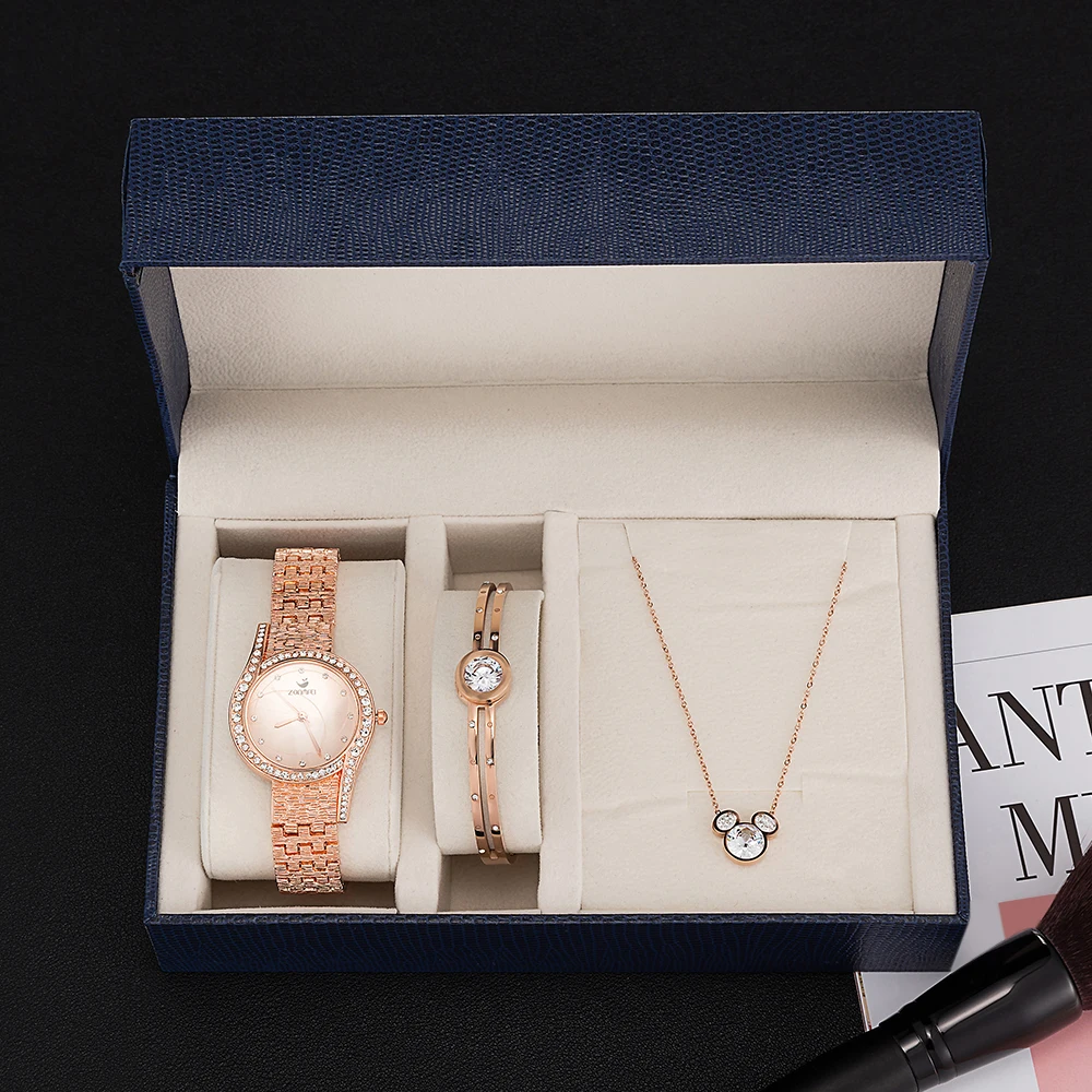Ensembles de montres collier avec boîtes cadeau