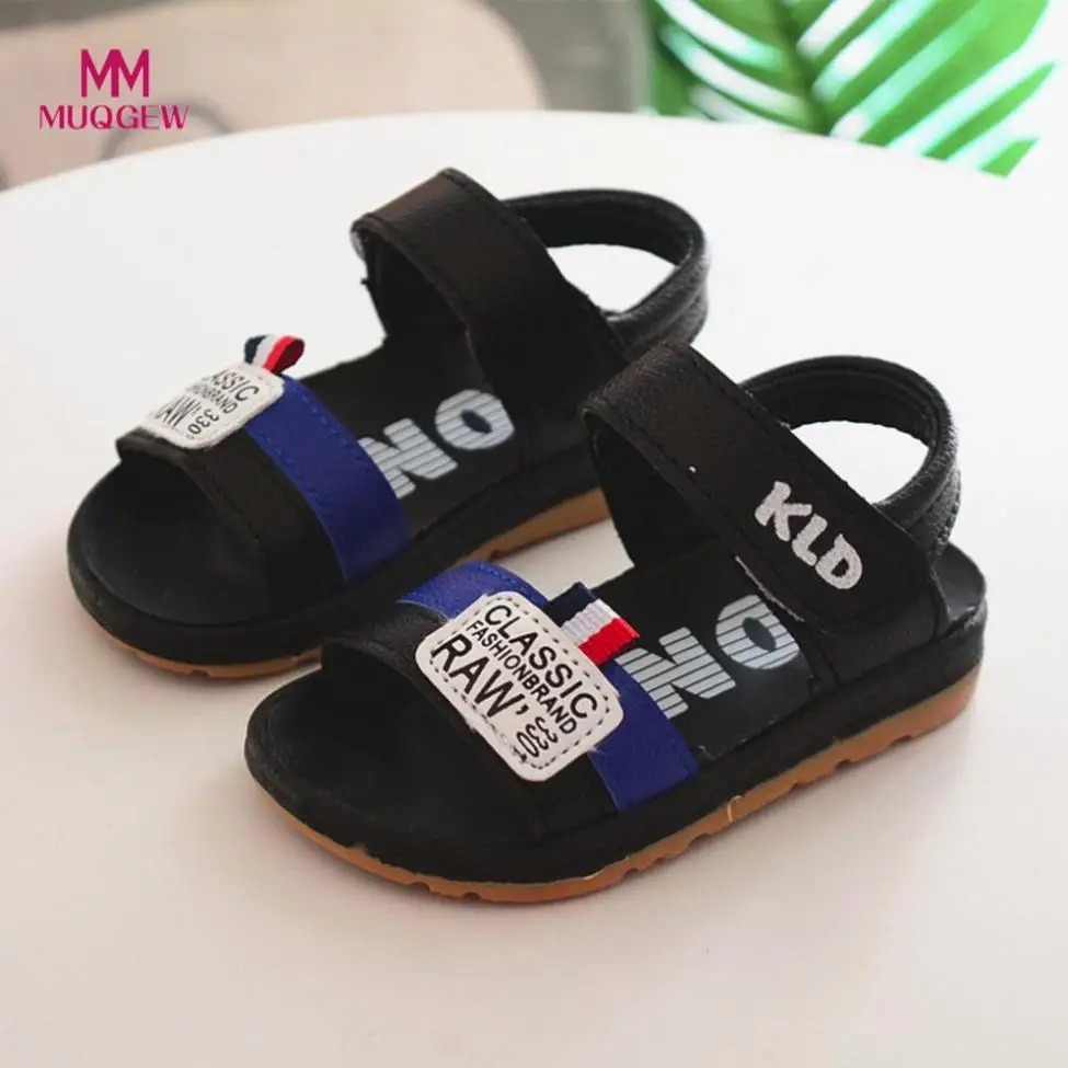 

baby boy sandals Summer Roman Anti-slip Shoes Soft Sole Letter Beach Star Print Leather Sneaker bebek sandalet des sandales