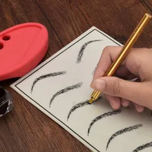 Новая мода Перманентный макияж тату ручная ручка брови микроблейдинг карандаш лезвия иглы Maquiagem брови Прямая поставка