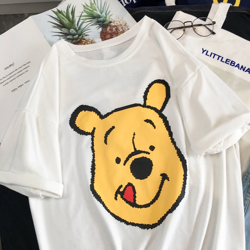 Women T shirt Zaraing Cotton Tee Shirt Femme Harajuku Summer Korean Clothes Vintage Cartoon Short Sleeve T shirts Mickey Cartoon