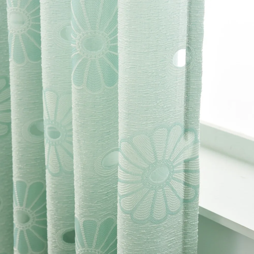 NAPEARL, 1 шт., занавески для кухонной двери, полузатемненные занавески для гостиной, готовые панели, драпировка на окно, цветочный жаккардовый дизайн