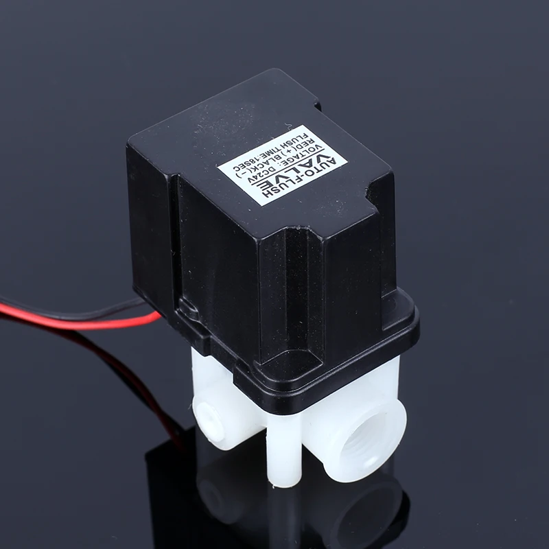 

1/4'' BSP Female Thread 18 Second Plastic NC Effluent Solenoid Valve 24V DC Electric Wastewater Controller for RO Water System