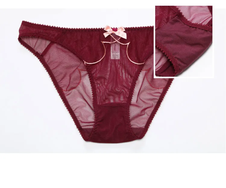 red bra set Transparent Bra Petal Shape Sexy Lingerie Set Underwire Bow Decoration Underwear Women Sexy Mesh Bra Set Seethrough lace bra panty set