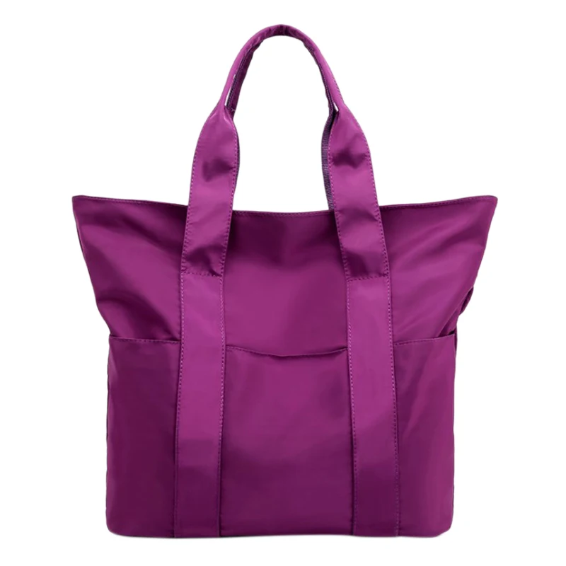 

Big Capacity Women Handbag Female Nylon Cloth Shopping Bags Large Book Pure Color Simple Handbags
