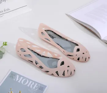 Melissa-Sandalias planas transpirables para mujer, zapatos femeninos de gelatina, 2020