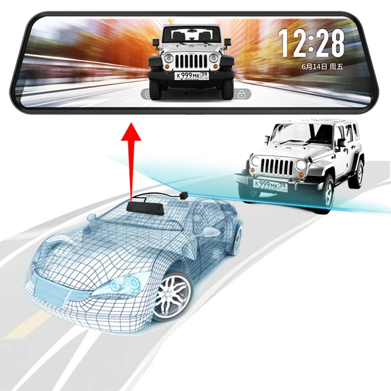 JADO D820s X4 Автомобильный видеорегистратор поток зеркало заднего вида dash cam era