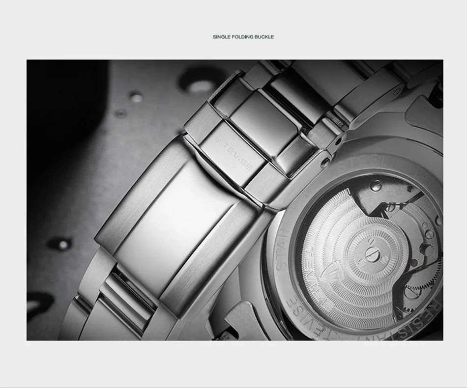 TEVISE Green Watch Men Automatic Mechanical Anti-Scratch Rotatable Outer Ring Waterproof Luminous Mens Watches Top Brand Luxury most accurate mechanical watch