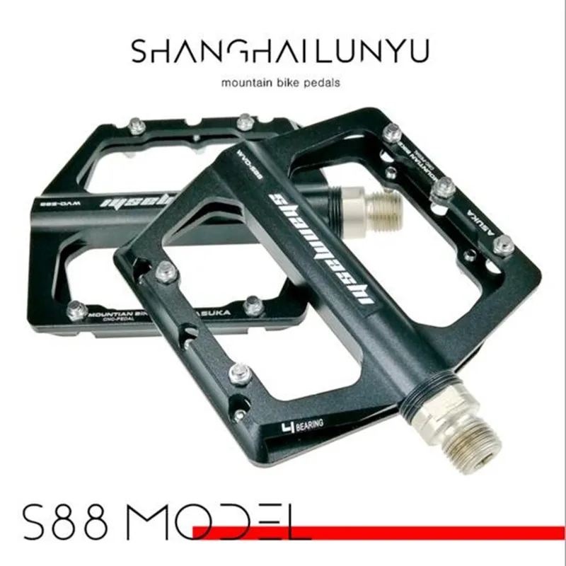 

1pair 4 Bearings Aluminum alloy CNC Bicycle Pedal Anti-slip Ultralight MTB BXM Mountain Bike Pedal Sealed Bearing Pedals