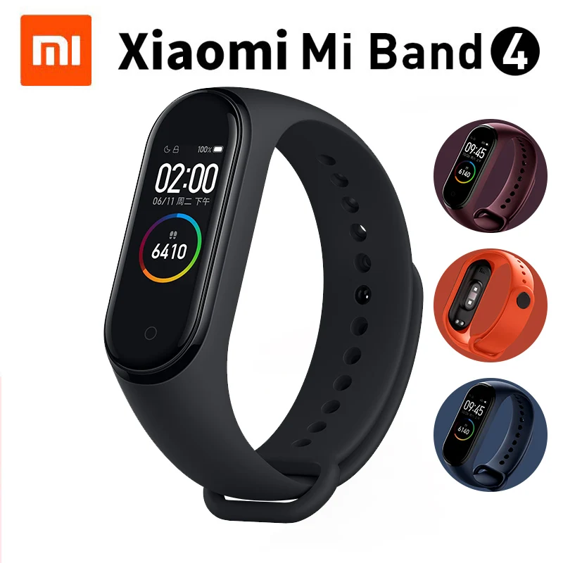 

Original Xiaomi Mi Band 4 Band4 Smart Bracelet Bluetooth 5.0 Heart Rate 2019 AMOLED Color Screen 135mAh Xiaomi Fitness Wristband