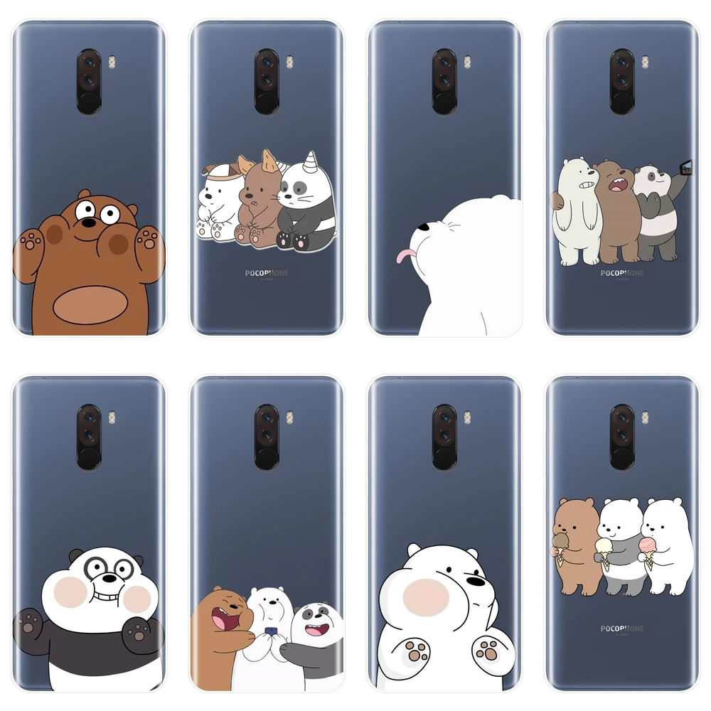 

We Bare Bears Panda Back Cover For Pocophone F1 Xiaomi Redmi Note 6 Pro 5A Prime 5 4 4X S2 6A 5 Plus 4A Soft Silicone Phone Case