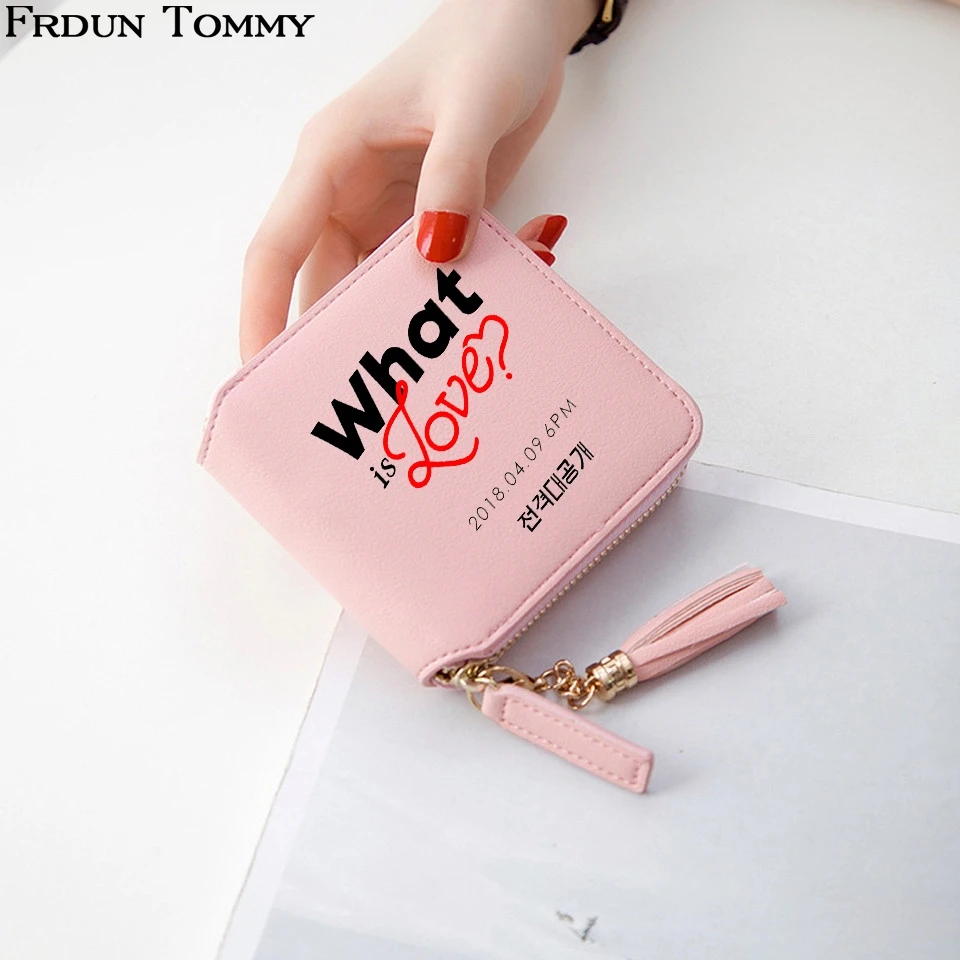 2018 TWICE Wallet Fashion Idol Tassel Purse PU Leather Wallet Kpop
