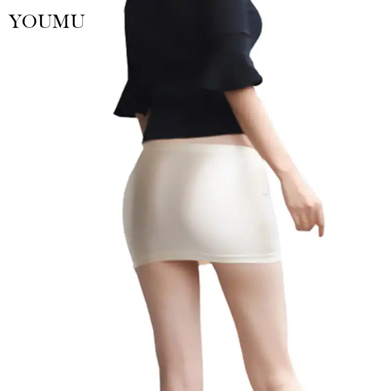 black bodycon mini skirt