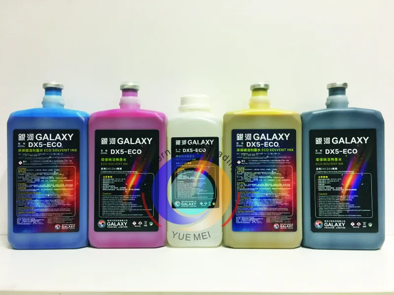 

Galaxy DX5 Eco solvent ink CMYK 4 Bottle /set Not included Flush for dx4 dx5 head printer galaxy dx5 ink hot sale.