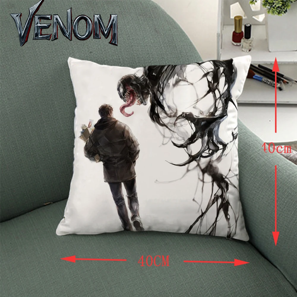 40*40cm Hot Venom Movie Pillow Knited Cloth Pillow Case Soft