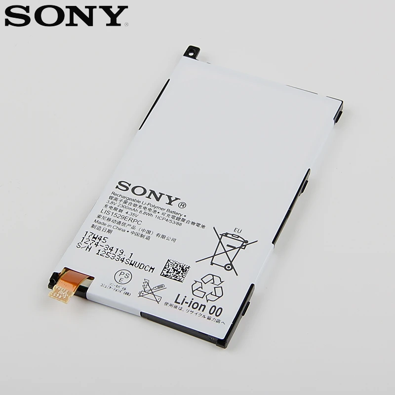 Оригинальная сменная батарея sony для sony Xperia Z1 mini Xperia Z1 Compact D5503 M51w LIS1529ERPC, настоящая батарея для телефона 2300 мАч