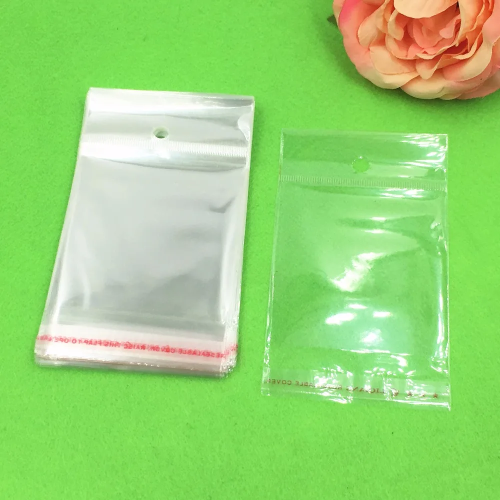 1000pcs 12*7cm Self Adhesive Seal Opp Bag All Clear Plastic Poly Bags