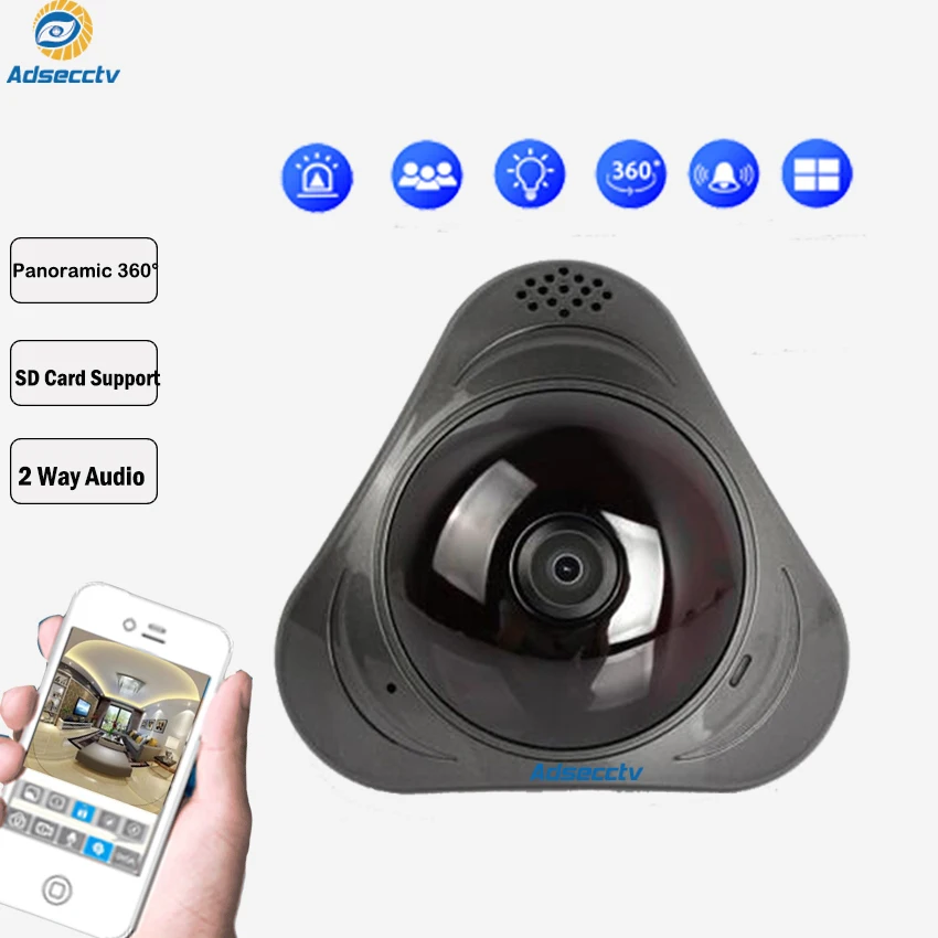 

Panoramic 360 degreee view IP P2P WIFI Wireless Camera mini Dome camera SD card support different color for optional AR-VRC301