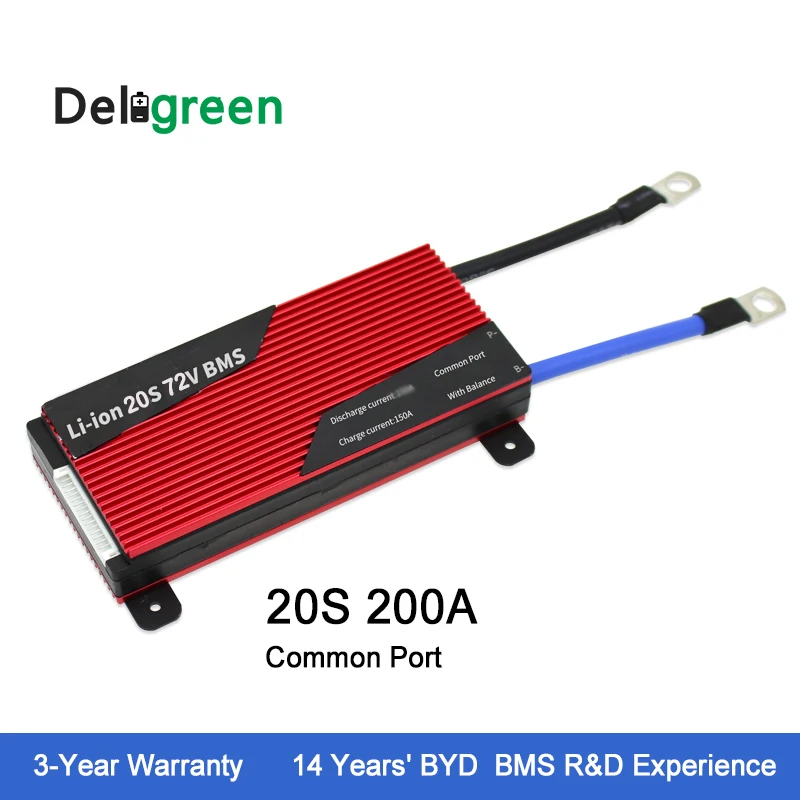 

Deligreen 20S 200A 60V PCM/PCB/BMS for Li-FePO4 battery pack 18650 Lithion Ion Battery Pack