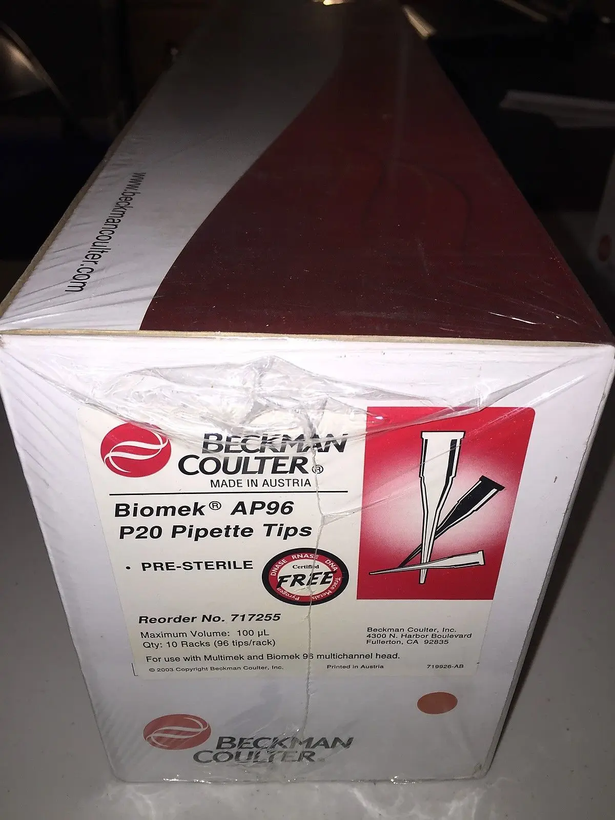 FOR Beckman P250 Tip 96 Tips 10 Racks 717252 250uL Pipet | Компьютеры и офис