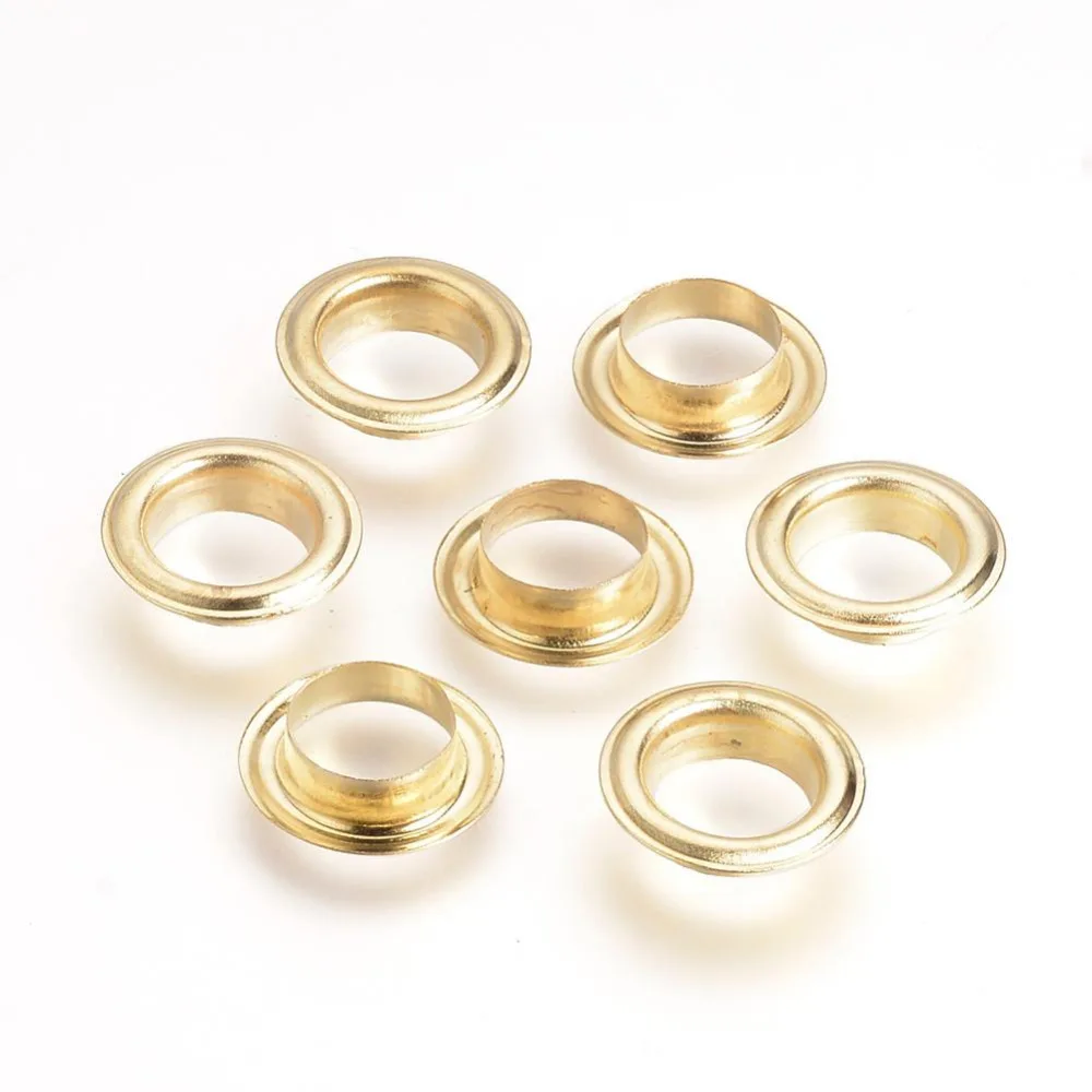 

1000pcs/lot 15.5x4mm Golden European Style Iron Eyelet Core, Grommet for Large Hole Beads, Hole: 9.5mm (Inner Diameter)