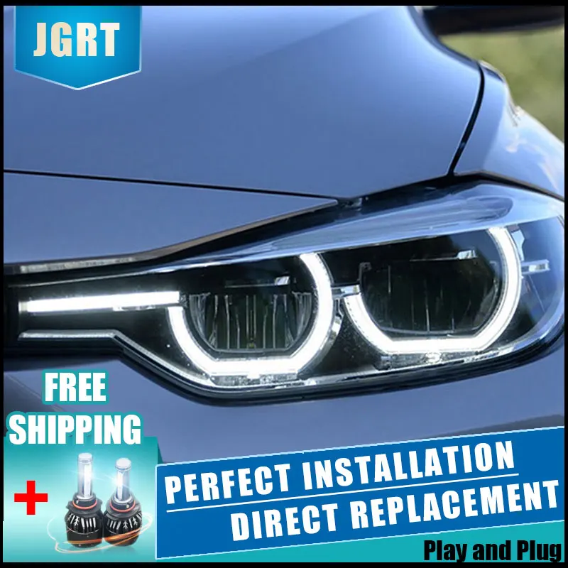  2PCS LED Headlights For 3 Series F30 12-16 Car Led Lights Double Xenon Lens Car Accessories Daytime - 33019011310