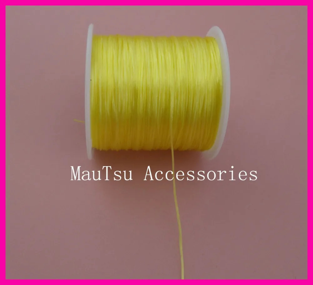 80Yards per roll,high quality Yellow floss elastic threads from Japan, elastic stretch beading