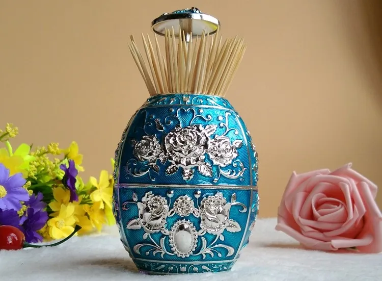 Благородный Европейский тримерный цветок резьба толчок Тип зубная палка подсвечник, декоративные изделия