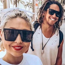 Kachawoo, цельные солнцезащитные очки, квадратные, мужские, большая оправа, женские солнцезащитные очки, негабаритные, черные, красные, uv400, унисекс, летние очки