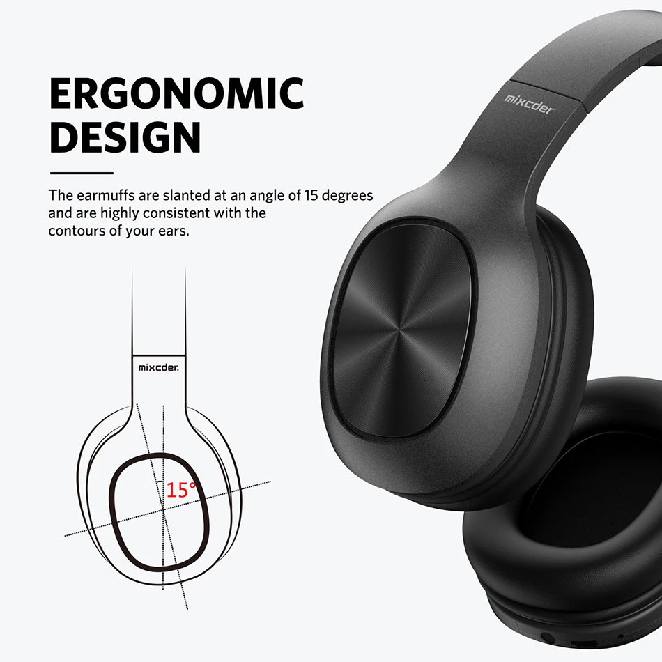 Mixcder HD901 Bluetooth наушники беспроводные с микрофоном TF карта складная гарнитура