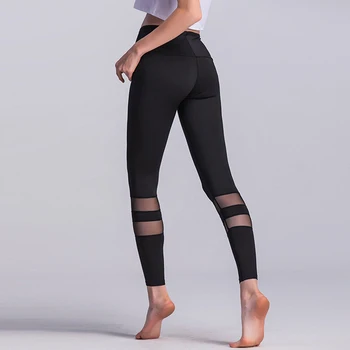 

Women Leggings Quick Dry Breathable Body Shaper Mesh Splice Yoga Pants for Fitness ZJ55