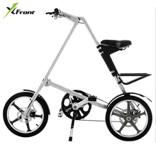 Original X-Front Brand light Aluminum Alloy folding bike load 110kg 14” / 16” rubber tire personality bicycle