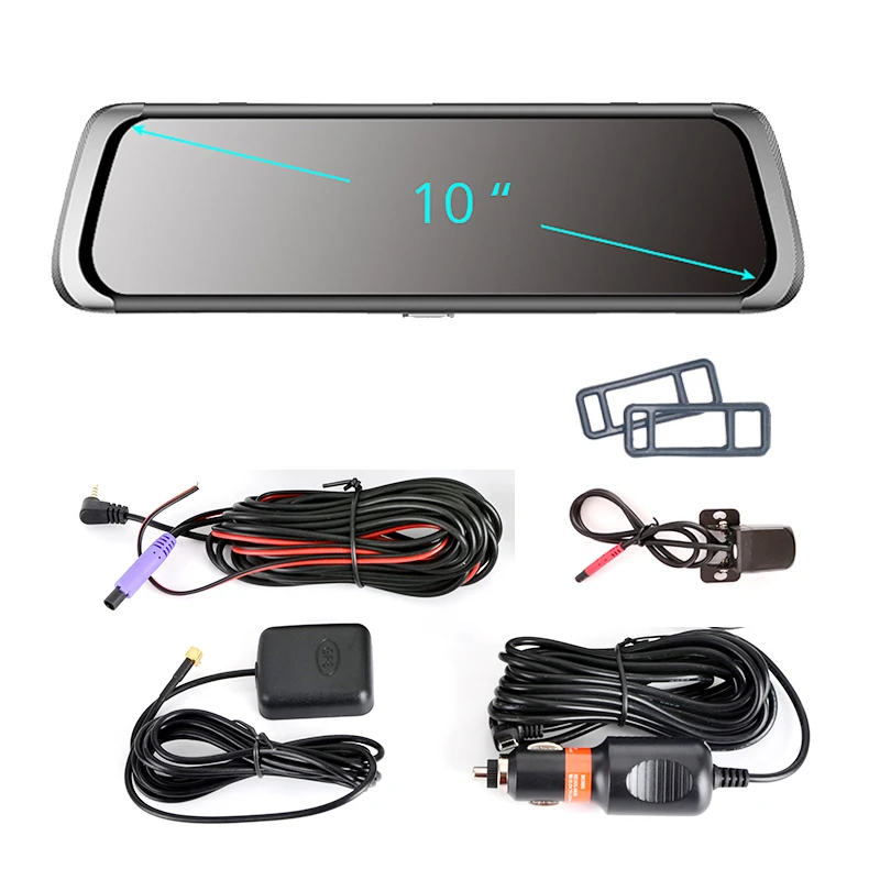 Автомобильный видеорегистратор chezhilin H8 зеркало заднего вида 10 дюймов IPS Touch 4G DVR