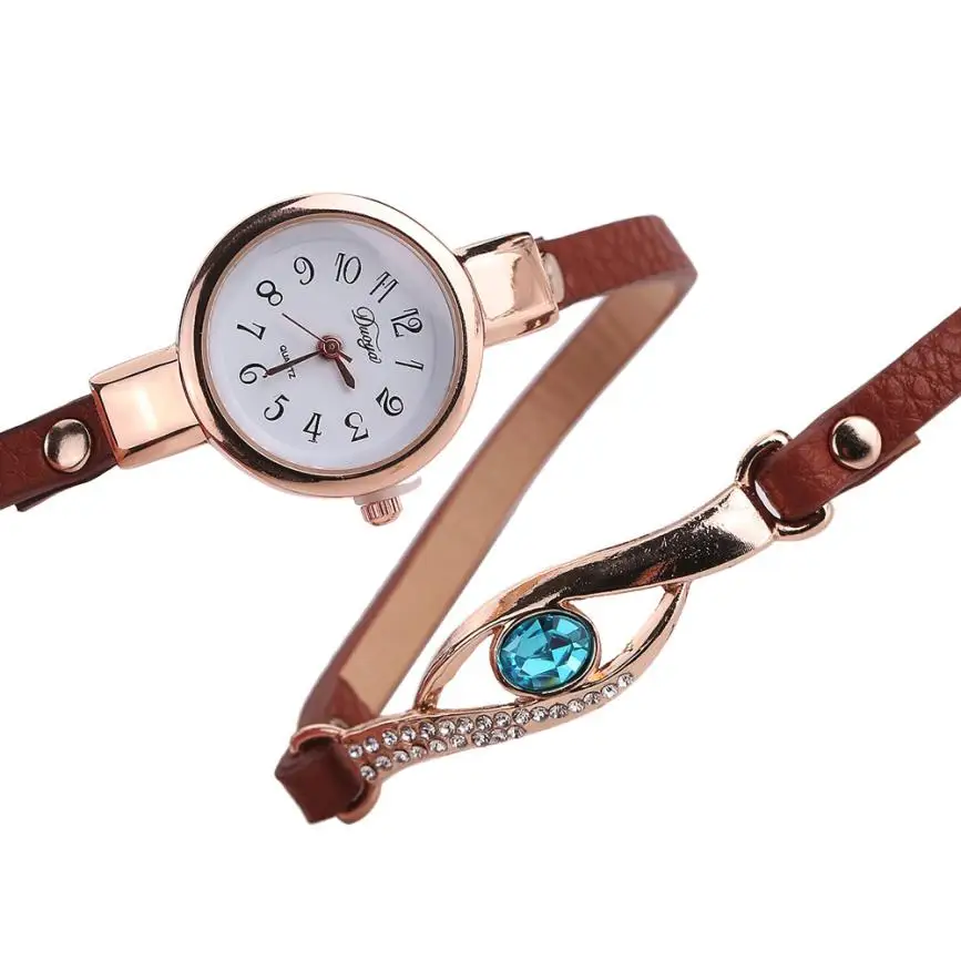 Женские часы, модные женские часы с бриллиантовым ремешком вокруг кожаных кристаллов, кварцевые часы Cuarzo Quartzo il Quartzo, Прямая поставка, 18jul16
