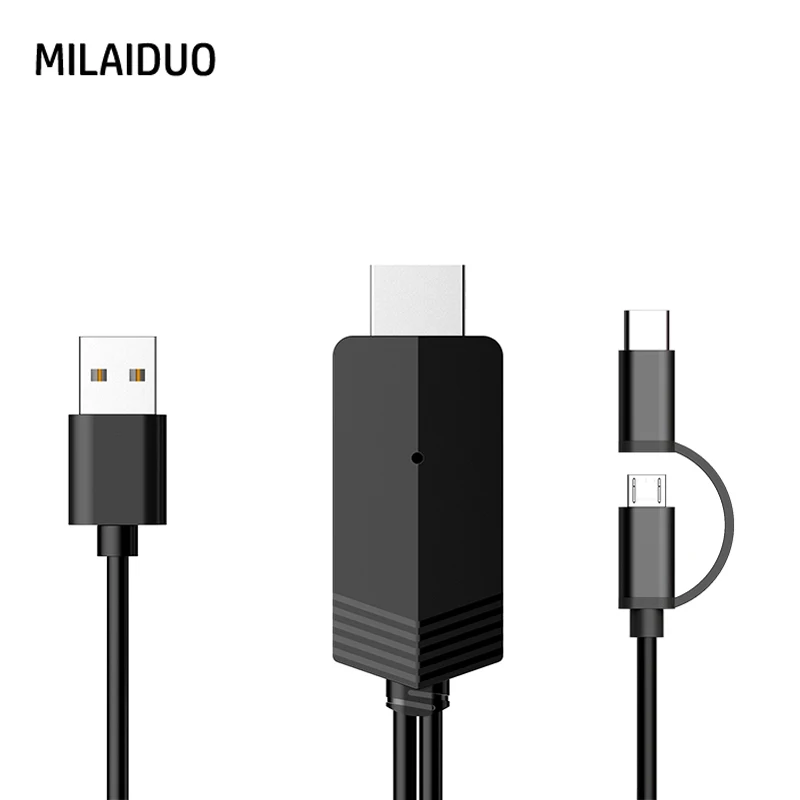 LD24 LD24-D приемник mirascreen Micro usb type C кабель Plug Play зеркалирование экран для Android HD ТВ адаптер HDMI потоковая передача 1080 p