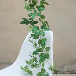 1 шт. 2 м длиной искусственного шелка зеленые листья плюща растения-гирлянды искусственное растение для декора дома