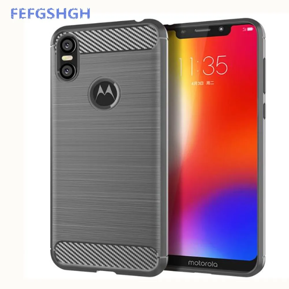 Чехол из углеродного волокна для Motorola P30 Note P 30 Play резиновый силиконовый чехол