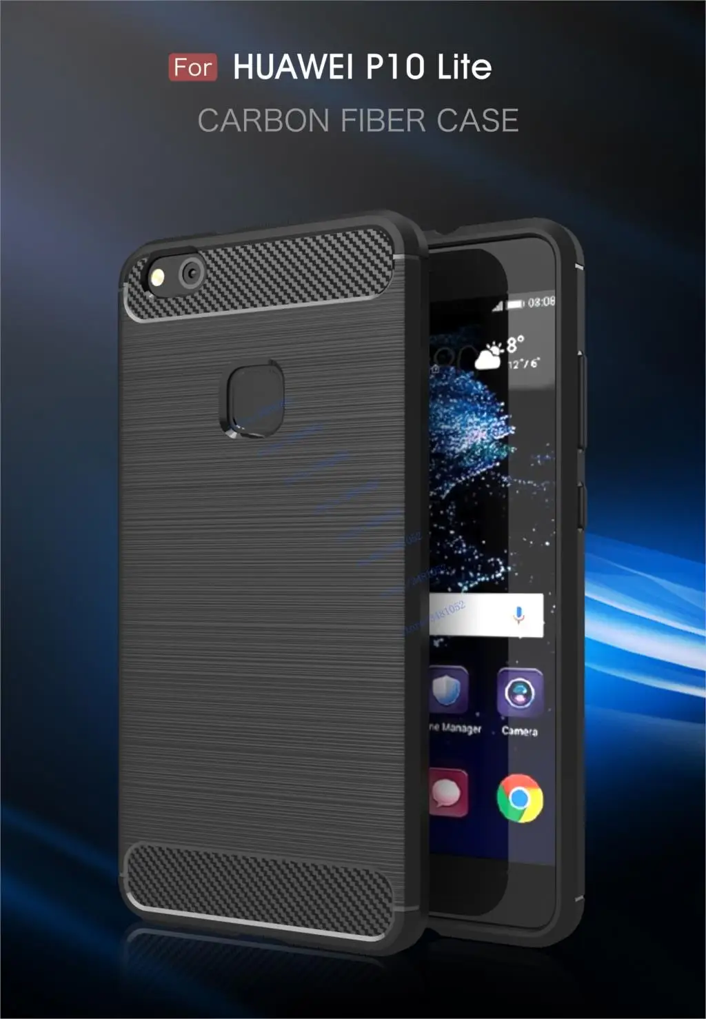 TPU Cases for Huawei P10 Lite WAS LX2J Carbon Fiber Cover ...