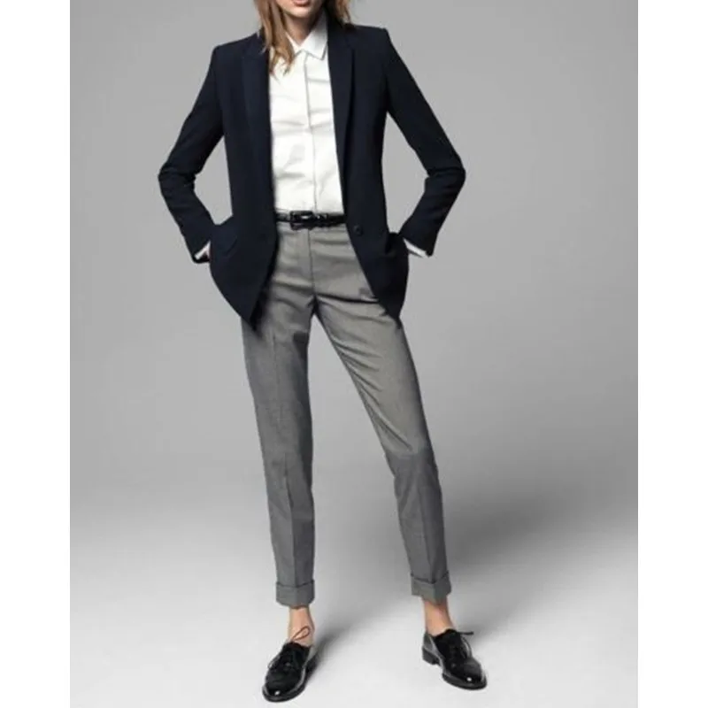 15 2017 Limited Promotion Full Pantalones Mujer 2 Piece Jacket+pants Women Ladies Business Office Tuxedos Work Wear Suit Bespoke