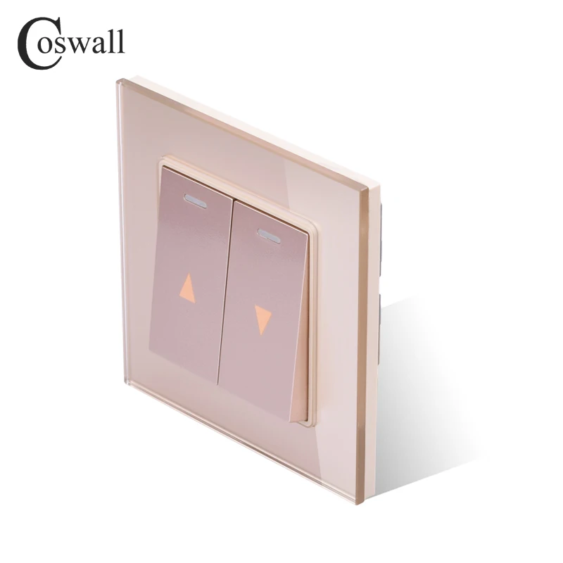 Coswall переключатель для штор настенный переключатель для электрического подъемного оборудования для штор Хрустальная стеклянная панель