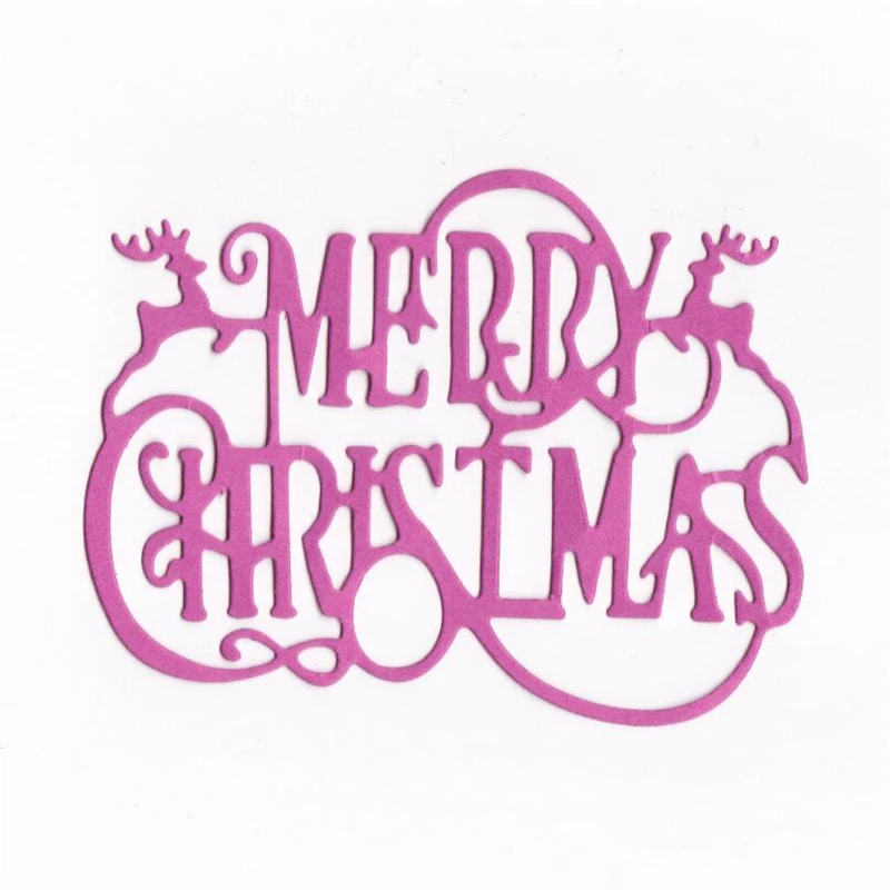 Merry Christmas Metal Die Cutting Scrapbooking Embossing Dies Cut Stencils Decorative Cards DIY album Card Paper Maker | Канцтовары для